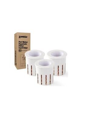 ZOMSIA Dog Water Bowl Dispenser Filters 3 Pack, Manfan Stone Filter Replacement